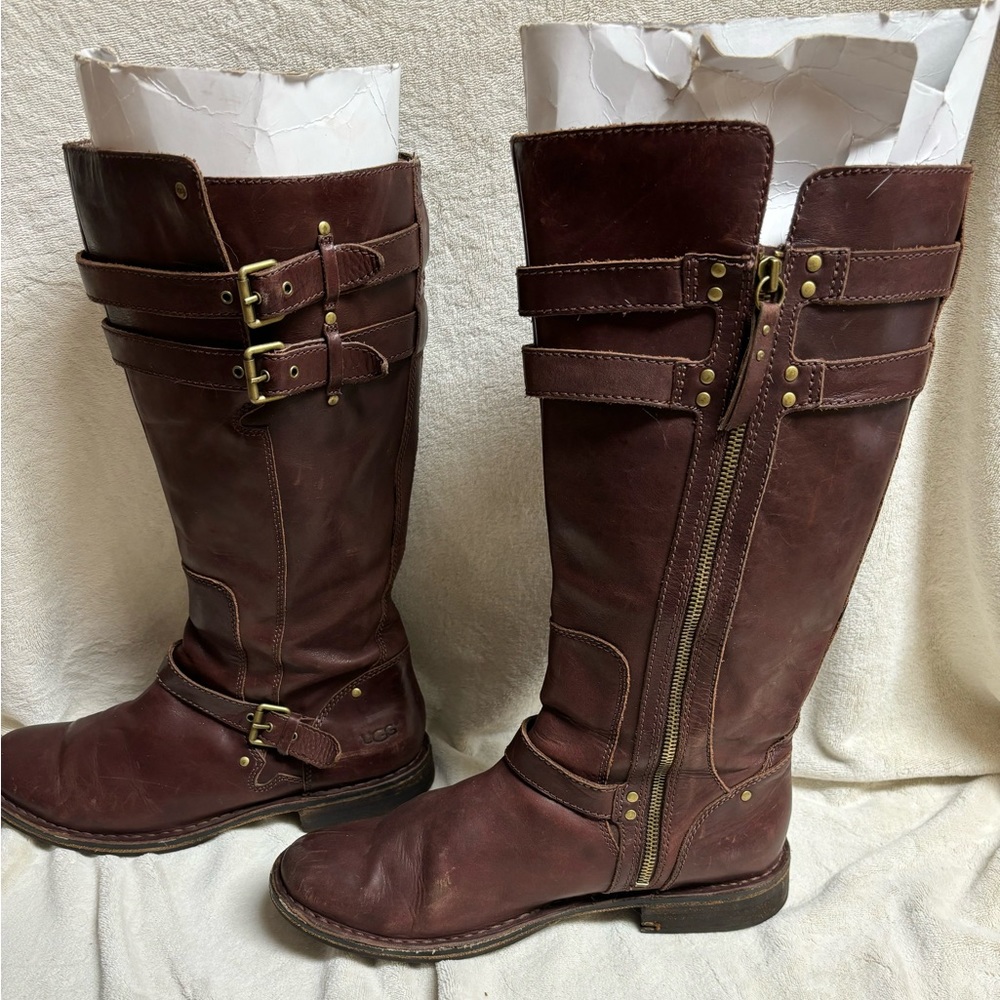 UGG Woman's Knee High  Leather Riding Boots